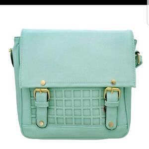 Mint Green Square Double Box Crossbody